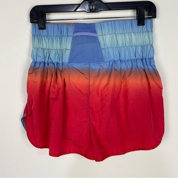 Free People Movement The Way Home Ombre Orange & Blue Shorts Athletic Workout - Picture 2 of 3